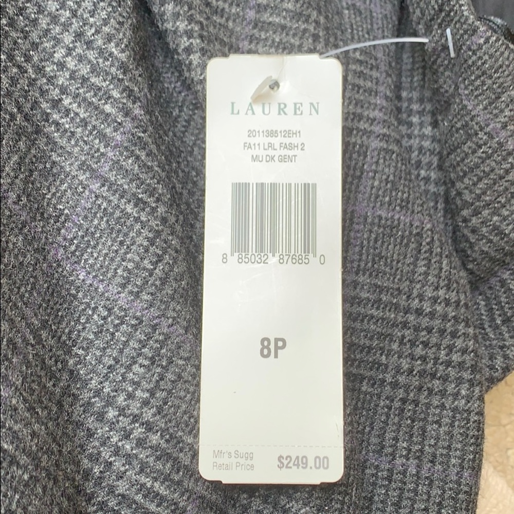 NWT Ralph Lauren Dark Grey Mid-Length Flared Dress - Picture 4 of 6